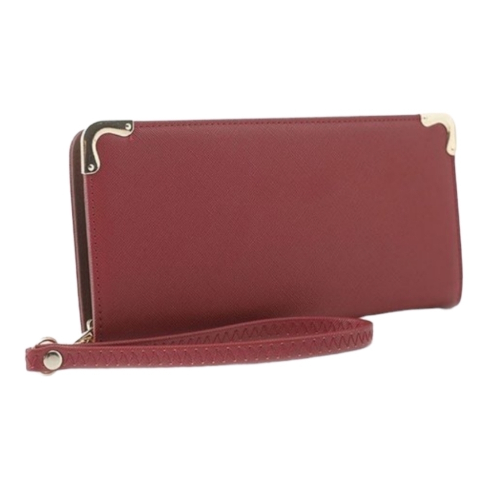 🔥 NWT🔥 Red Faux Leather Zip Wallet